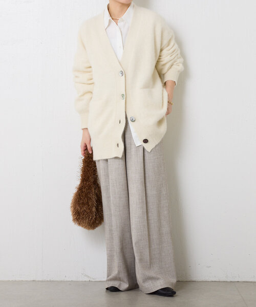 「COLLAGE GALLARDAGALANTE」 ニットカーディガン FREE オフホワイト レディースの画像4