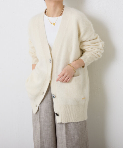 「COLLAGE GALLARDAGALANTE」 ニットカーディガン FREE オフホワイト レディースの画像5