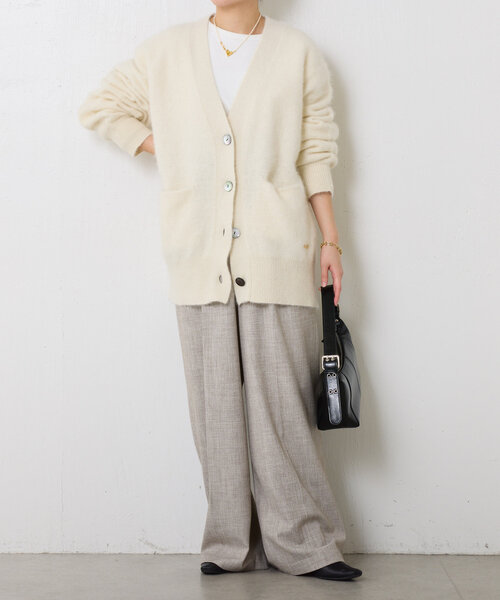 「COLLAGE GALLARDAGALANTE」 ニットカーディガン FREE オフホワイト レディースの画像6