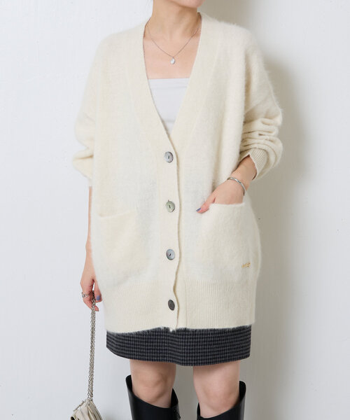 「COLLAGE GALLARDAGALANTE」 ニットカーディガン FREE オフホワイト レディースの画像9