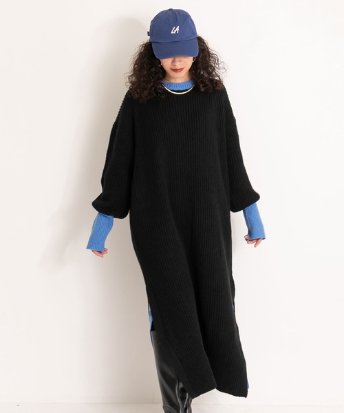「bohmal」 ニットワンピース FREE ブラック レディース_画像4