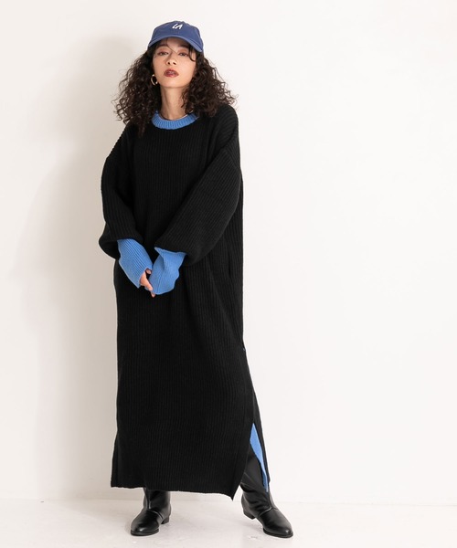 「bohmal」 ニットワンピース FREE ブラック レディース_画像7