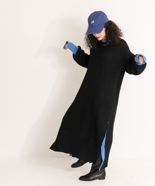 「bohmal」 ニットワンピース FREE ブラック レディース_画像9