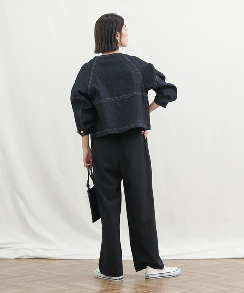 「Gready Brilliant」 「AuieF」イージーパンツ 36 ブルーグレー レディース_画像2