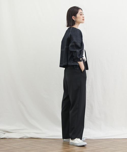 「Gready Brilliant」 「AuieF」イージーパンツ 36 ブルーグレー レディース_画像4