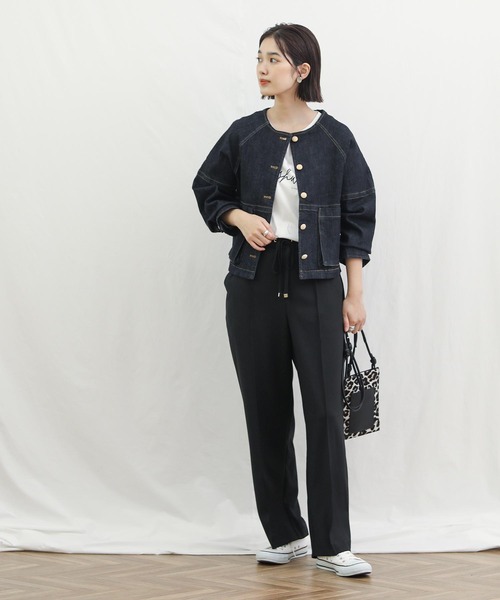 「Gready Brilliant」 「AuieF」イージーパンツ 36 ブルーグレー レディース_画像7