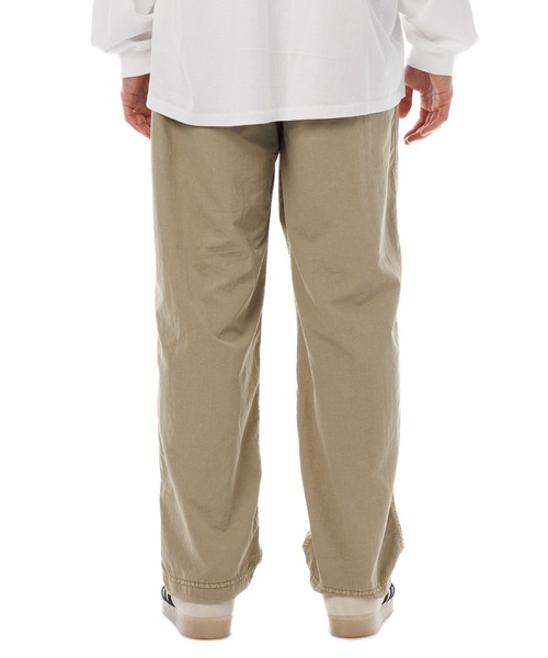 2tuck straight pants (Beige)サイズ1 Sandinista（サンディニスタ） パンツ Nylon 2Tuck Pants - Overdyed