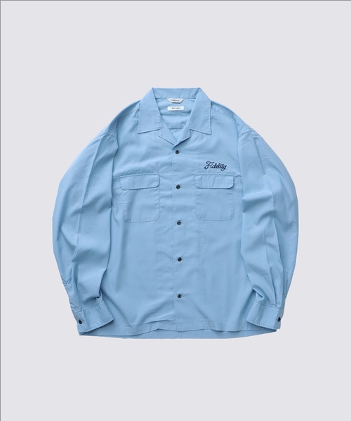 FIDELITY（フィデリティ） シャツ LOGO EMB TENCEL OPEN COLLER SHIRT