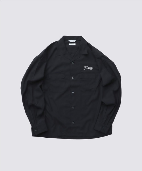 FIDELITY（フィデリティ） シャツ LOGO EMB TENCEL OPEN COLLER SHIRT