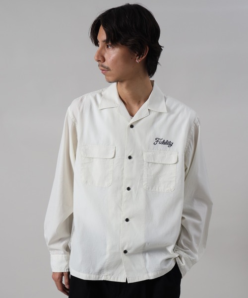 FIDELITY（フィデリティ） シャツ LOGO EMB TENCEL OPEN COLLER SHIRT
