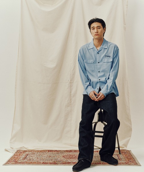 FIDELITY（フィデリティ） シャツ LOGO EMB TENCEL OPEN COLLER SHIRT
