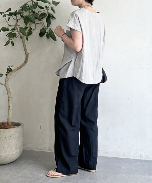 麻イージーパンツ（レディースファッション） | ファッション の