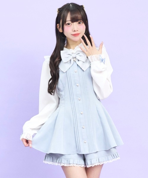 SECRETセットアップ水色 Secret Honey（シークレットハニー） セットアップ レースセーラー付き
