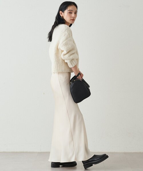 「LOUNGEDRESS」 ニットカーディガン FREE ネイビー レディース_画像6