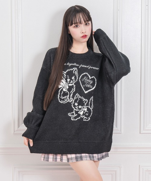 「Honey Cinnamon」 長袖ニット FREE ブラック レディース_画像5