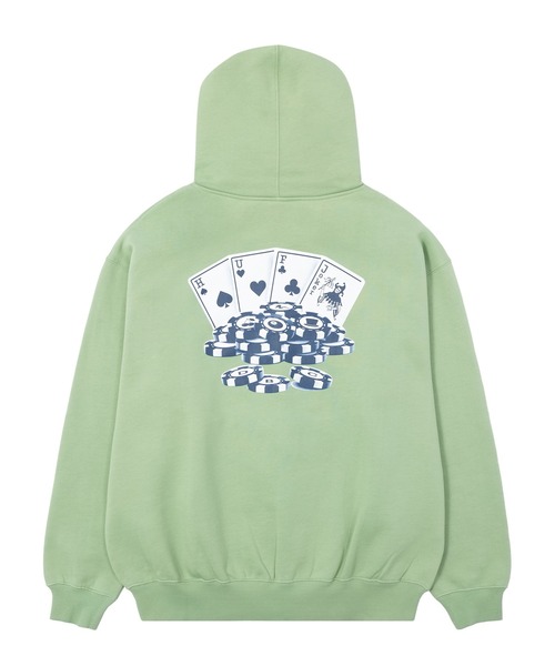 「HUF」 ジップアップパーカー SMALL ブラック メンズの画像
