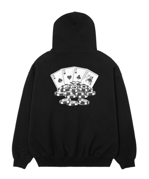 「HUF」 ジップアップパーカー SMALL ブラック メンズの画像