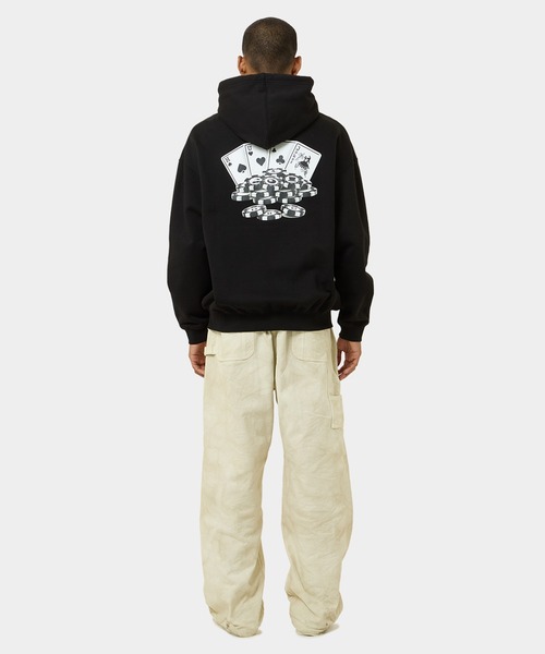 「HUF」 ジップアップパーカー SMALL ブラック メンズの画像