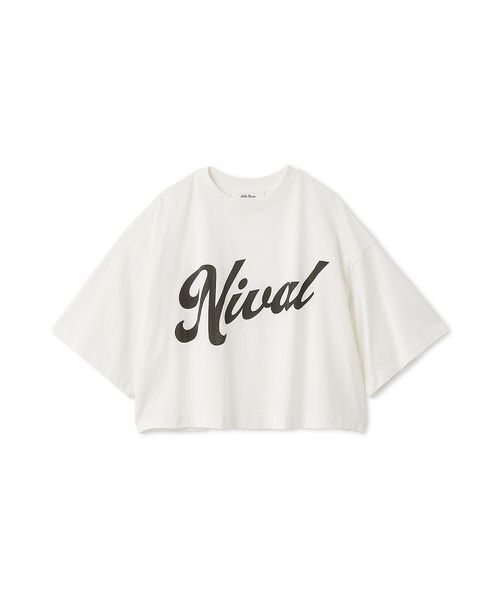 Mila Owen（ミラオーウェン） tシャツ ショート丈ワイドグラフィックT