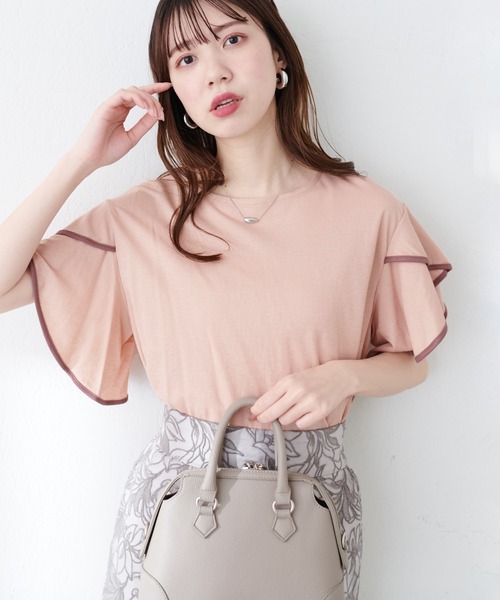 「natural couture」 半袖カットソー FREE ブラック レディース_画像5