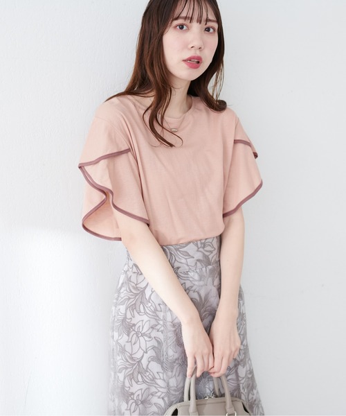 「natural couture」 半袖カットソー FREE ブラック レディース_画像6