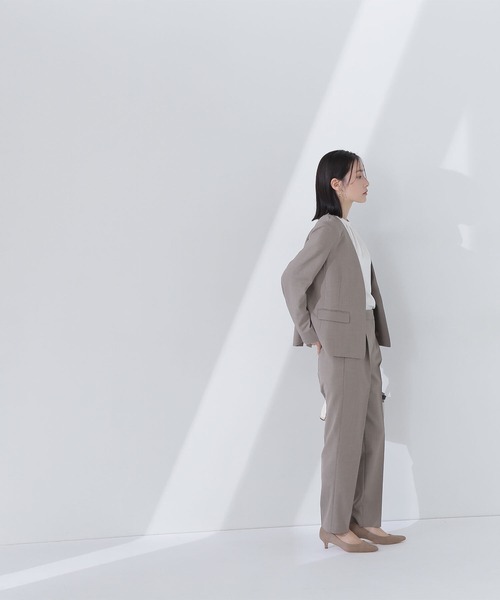 「NATURAL BEAUTY BASIC」 ジャケット MEDIUM チャコールグレー レディースの画像