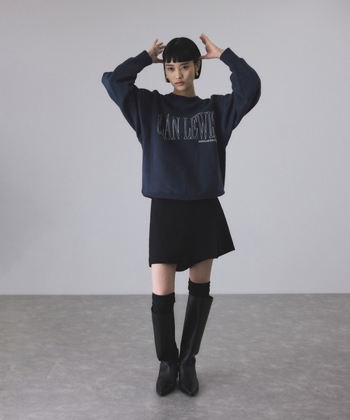 「Champion」 スウェットカットソー FREE ブルー レディースの画像