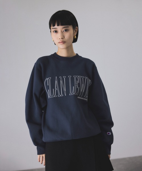 「Champion」 スウェットカットソー FREE ブルー レディースの画像