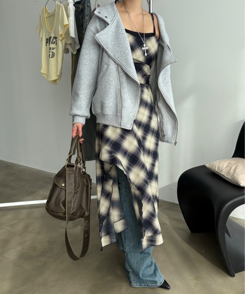 「SHAGGIE」 キャミソールワンピース MEDIUM ネイビー レディース_画像2