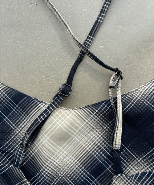 「SHAGGIE」 キャミソールワンピース MEDIUM ネイビー レディース_画像7