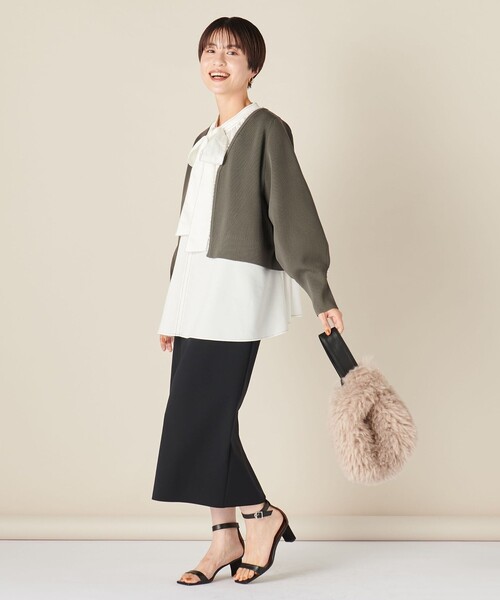 「NOLLEY'S」 カーディガン 38 ネイビー レディースの画像