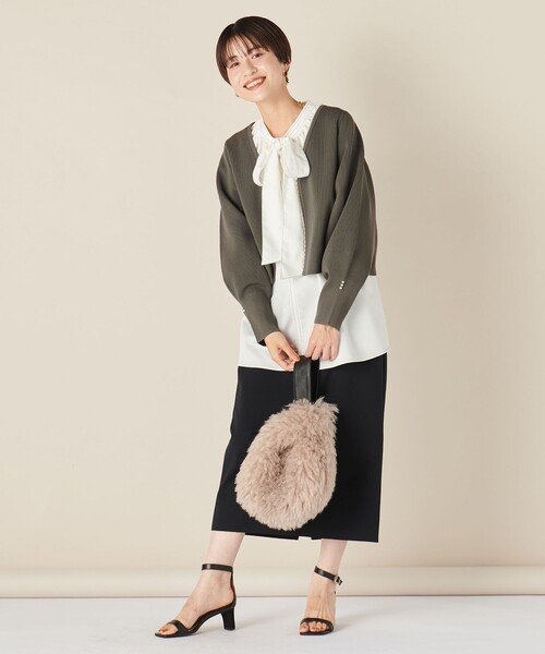 「NOLLEY'S」 カーディガン 38 ネイビー レディースの画像