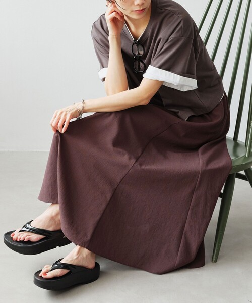 スカート 「結論シリーズ」ドライクロス フレアスカート「size SHORT/TALLあり」の画像
