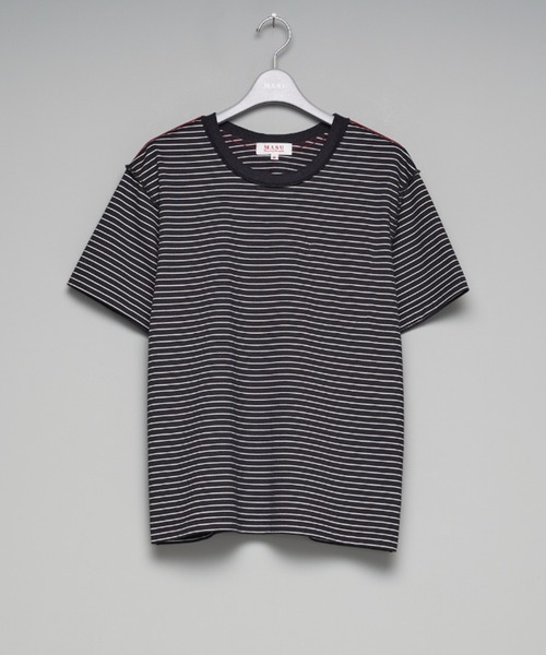 MASU（エムエーエスユー） tシャツ 「M A S U」OPPOSITE STRIPE T