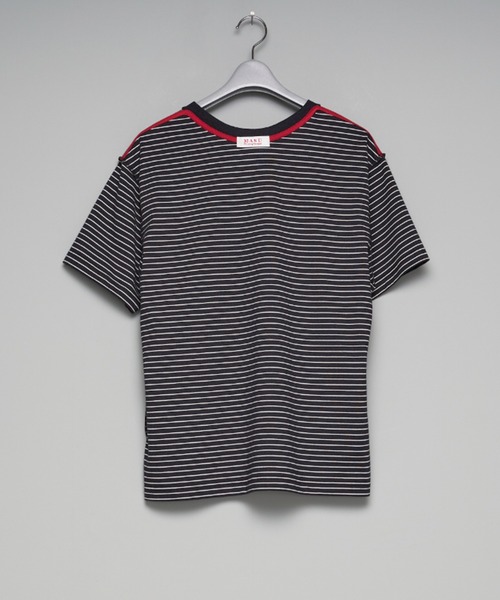 MASU（エムエーエスユー） tシャツ 「M A S U」OPPOSITE STRIPE T