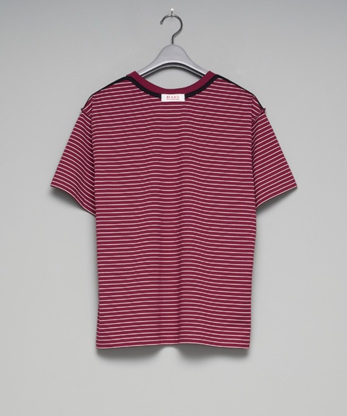 MASU（エムエーエスユー） tシャツ 「M A S U」OPPOSITE STRIPE T