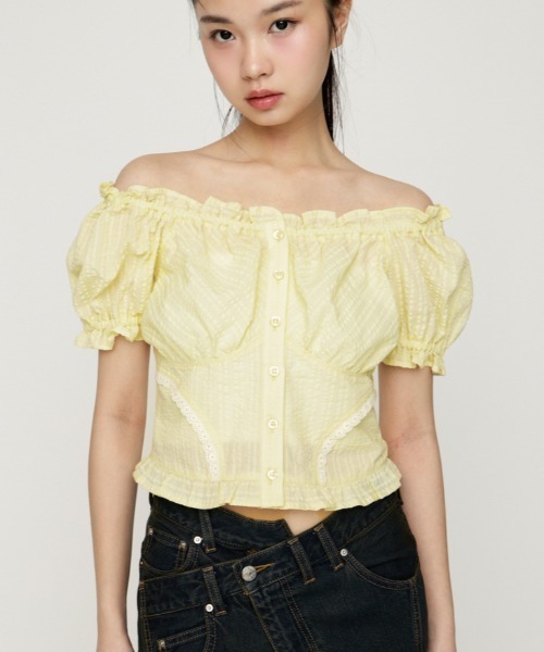 SLY（スライ） ブラウス シャツ 2WAY PUFF SLEEVE TOPS 2ウェイ