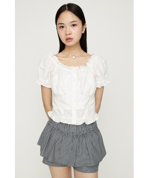 SLY（スライ） ブラウス シャツ 半袖 2WAY PUFF SLEEVE TOPS 2ウェイ