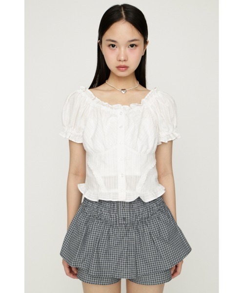 SLY（スライ） ブラウス シャツ 半袖 2WAY PUFF SLEEVE TOPS 2ウェイ