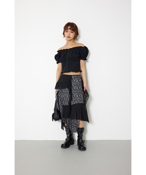 SLY（スライ） ブラウス シャツ 半袖 2WAY PUFF SLEEVE TOPS 2ウェイ