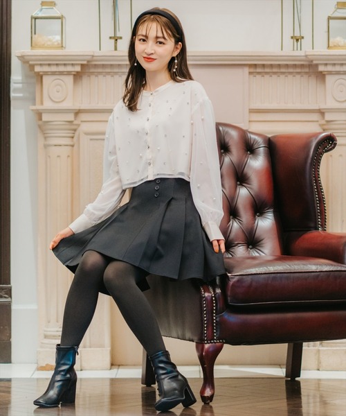 「WILLSELECTION」 長袖ブラウス MEDIUM ベージュ レディース_画像3