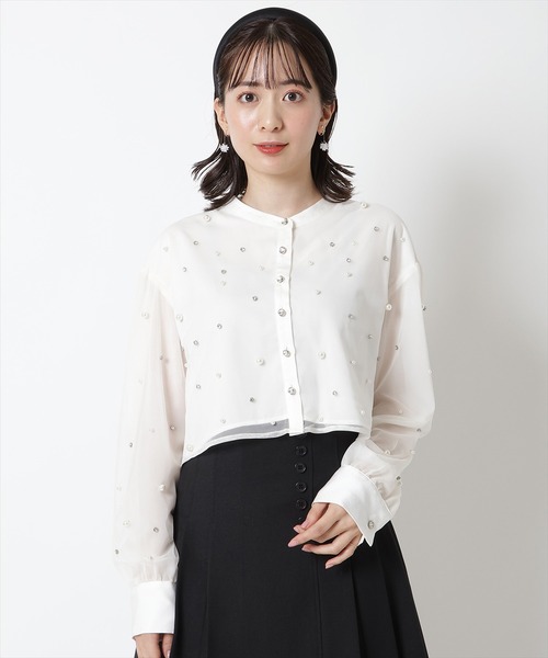 「WILLSELECTION」 長袖ブラウス MEDIUM ベージュ レディース_画像5