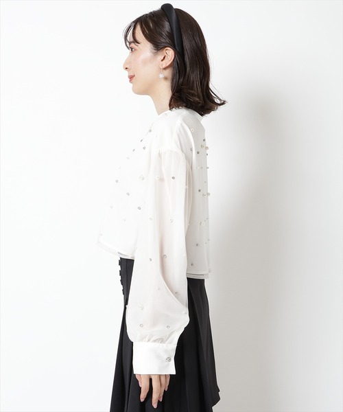 「WILLSELECTION」 長袖ブラウス MEDIUM ベージュ レディース_画像6
