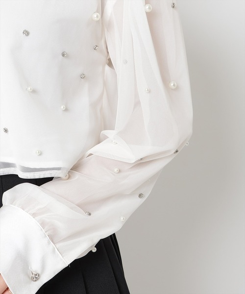 「WILLSELECTION」 長袖ブラウス MEDIUM ベージュ レディース_画像8