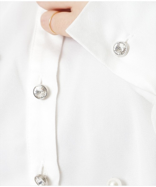 「WILLSELECTION」 長袖ブラウス MEDIUM ベージュ レディース_画像9