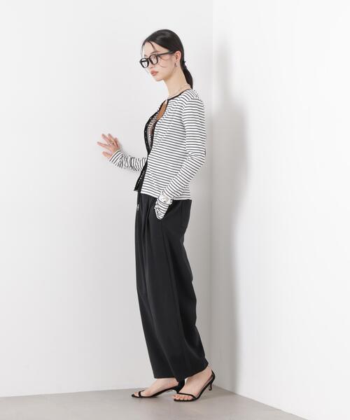 ワイドパンツ パンツ 接触冷感ダンボールカットカーブシルエットパンツ(セットアップ可) レディースの画像