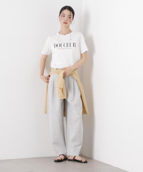 ワイドパンツ パンツ 接触冷感ダンボールカットカーブシルエットパンツ(セットアップ可) レディースの画像