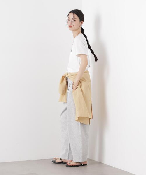 ワイドパンツ パンツ 接触冷感ダンボールカットカーブシルエットパンツ(セットアップ可) レディースの画像