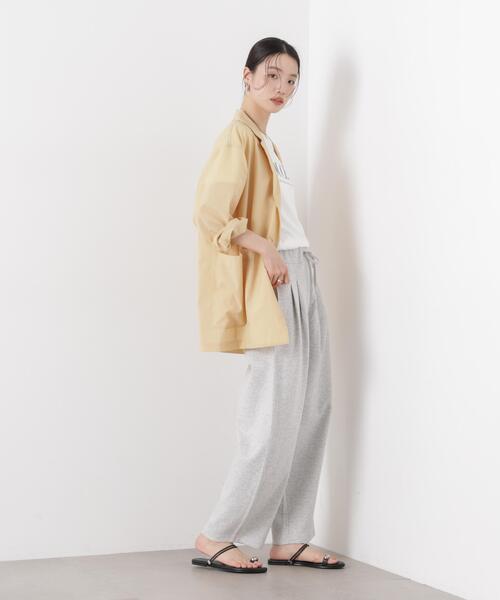 ワイドパンツ パンツ 接触冷感ダンボールカットカーブシルエットパンツ(セットアップ可) レディースの画像