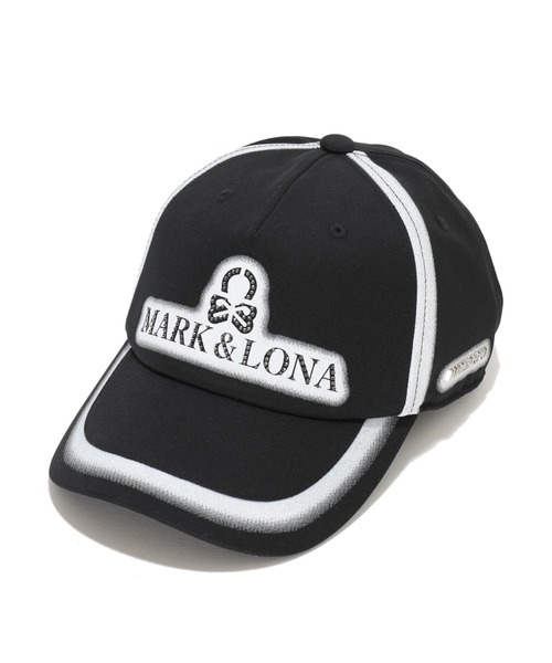 マークアンドロナ　ブラックストライプキャップ ロゴ入り MARK&LONA（マークアンドロナ） キャップ 帽子 Blur Sign Spectrum Cap